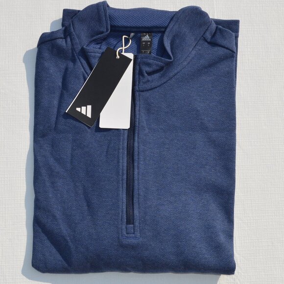 Adidas A554 3-Stripes Quarter-Zip Sweater Size L (New) - Picture 6 of 10